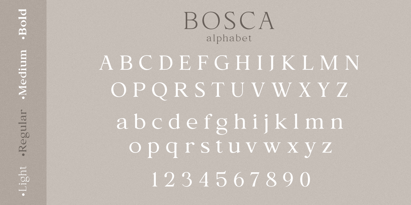 Beispiel einer Bosca-Schriftart #4